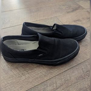 Men's Black Slip on Vans Size 11